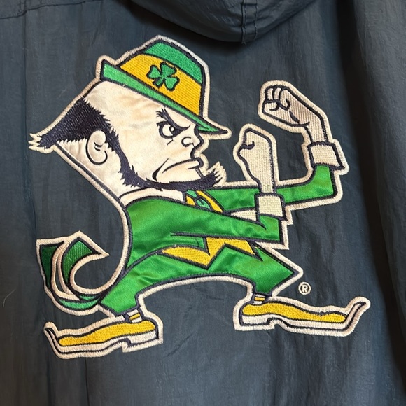 Logo Athletic men’s vintage blue windbreaker Notre Dame jacket size large - Picture 8 of 9